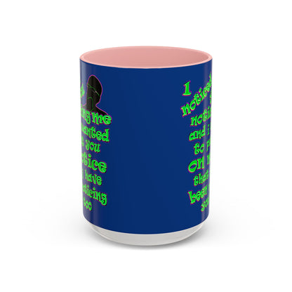 noticed you noticing - Accent Mug (dark blue)