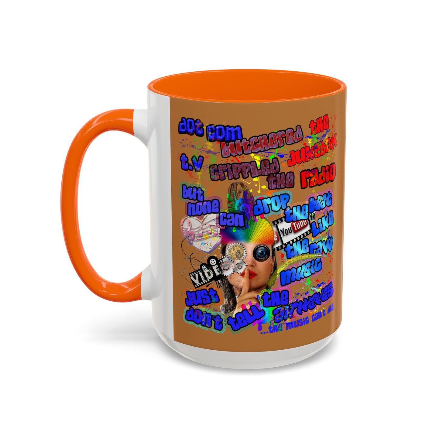 drop the beat - Accent Mug (light brown)