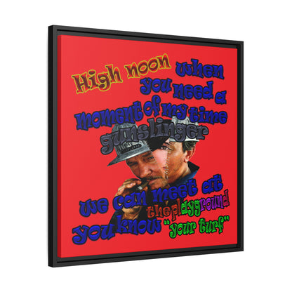 high noon - framed canvas art (red)