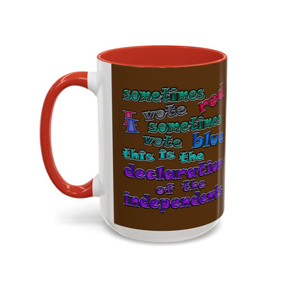 declaration of the independents - Accent Mug (brown)