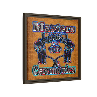 em cee squared - framed canvas art (brown papyrus)