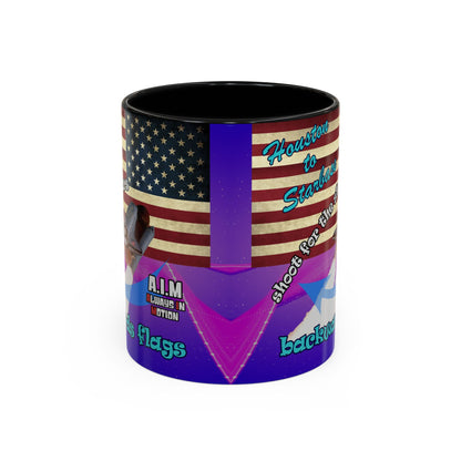 shoot for the stars - Accent Mug (purple-pink wave)