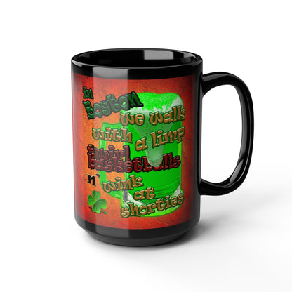 celtics logo - Black Mug (burnt orange)