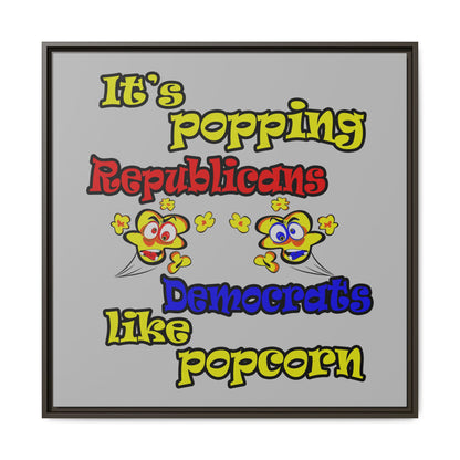 popping like popcorn - framed canvas art (light grey)