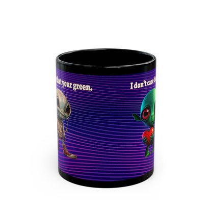 I don't care that your grey - Black Mug (purple wave)