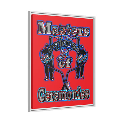 em cee squared - framed canvas art (red)