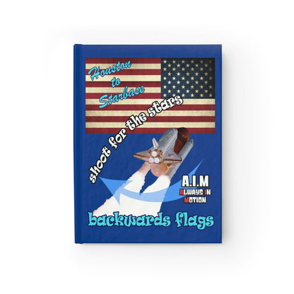 shoot for the stars - journal-lined (dark blue)