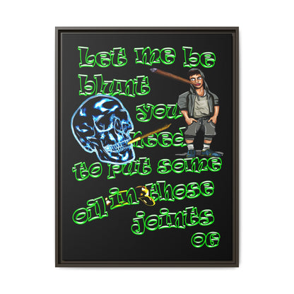 og - framed canvas art (black)