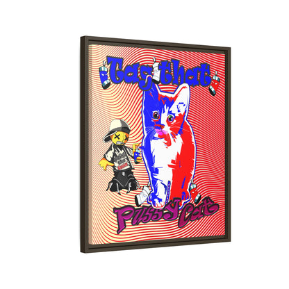 tag that - framed canvas art (yellow-orange wave)
