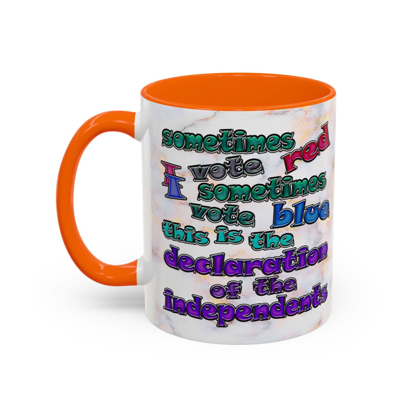 declaration of the independents - Accent Mug (white marble)