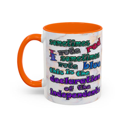 declaration of the independents - Accent Mug (white marble)