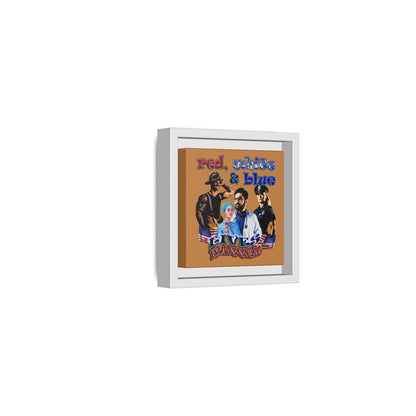 rw&b lives matter - framed canvas art (light brown)