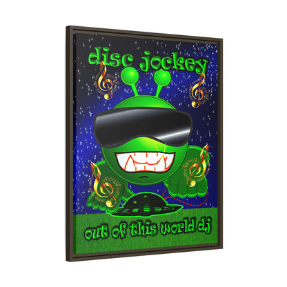 disc jockey - framed canvas art ('snoops' background)