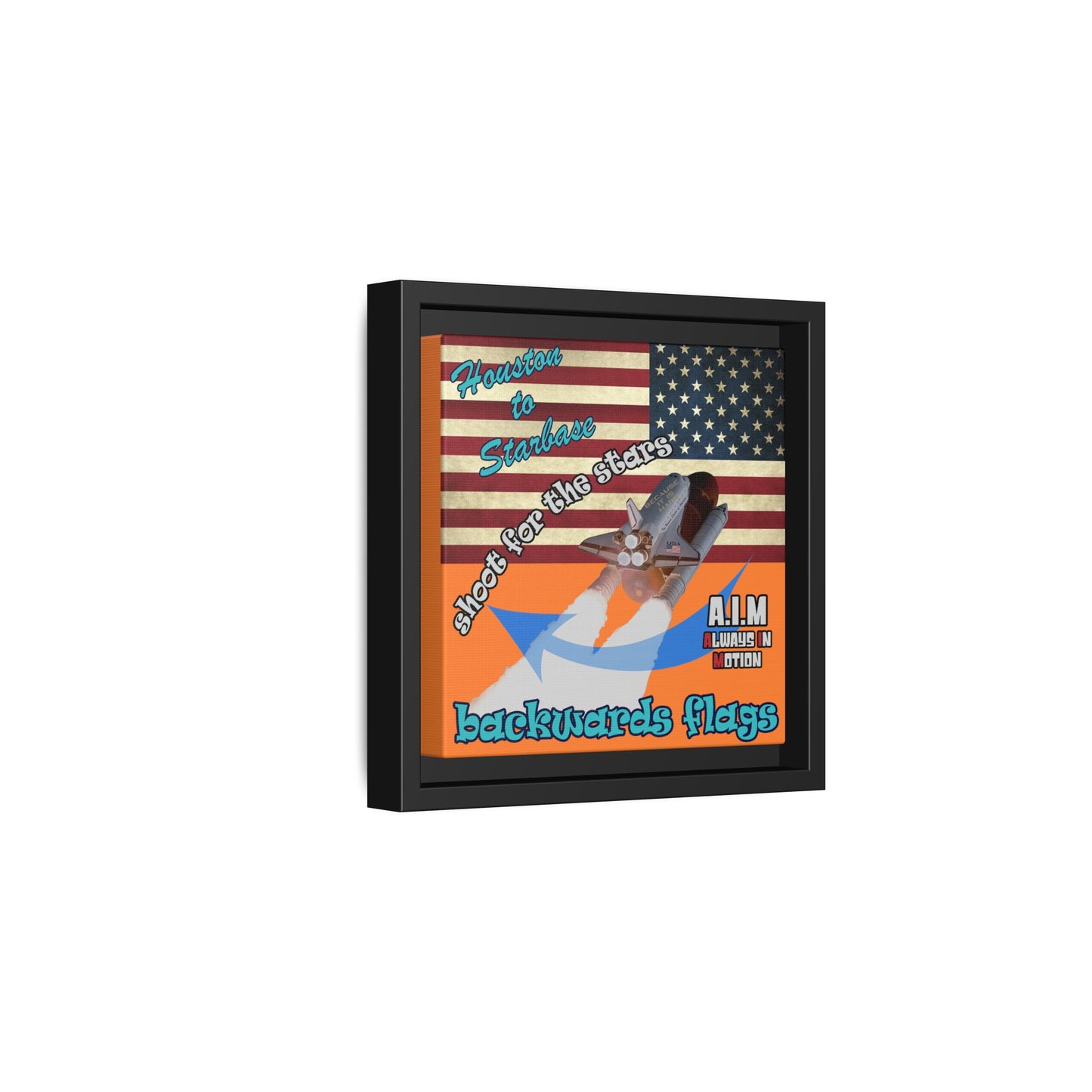 shoot for the stars - framed canvas art (crusta)