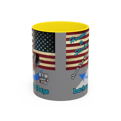 shoot for the stars - Accent Mug (grey)