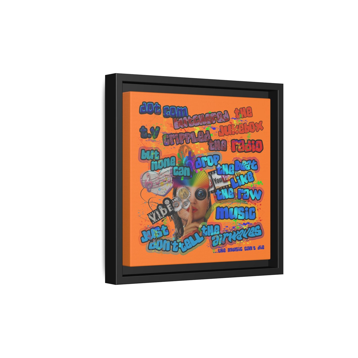 drop the beat - framed canvas art (crusta)