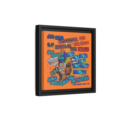 drop the beat - framed canvas art (crusta)