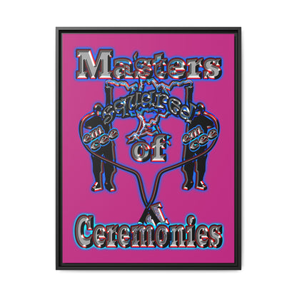em cee squared - framed canvas art (pink)