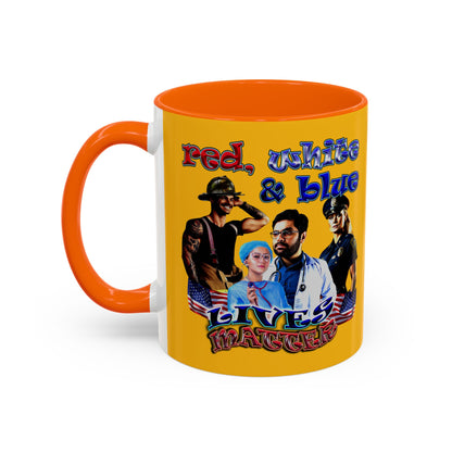 rw&b lives matter - Accent Mug (yellow)