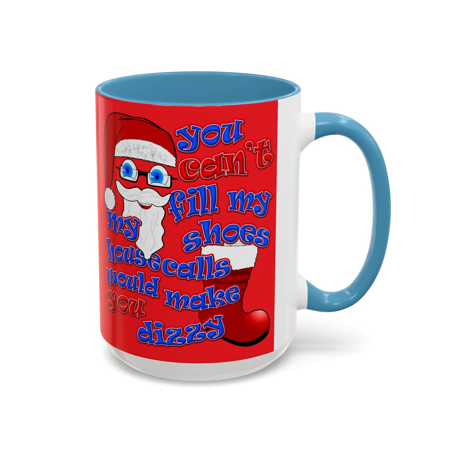 santa's shoes - Accent Mug (red)