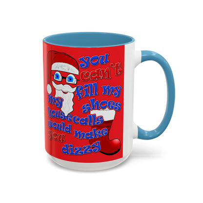 santa's shoes - Accent Mug (red)