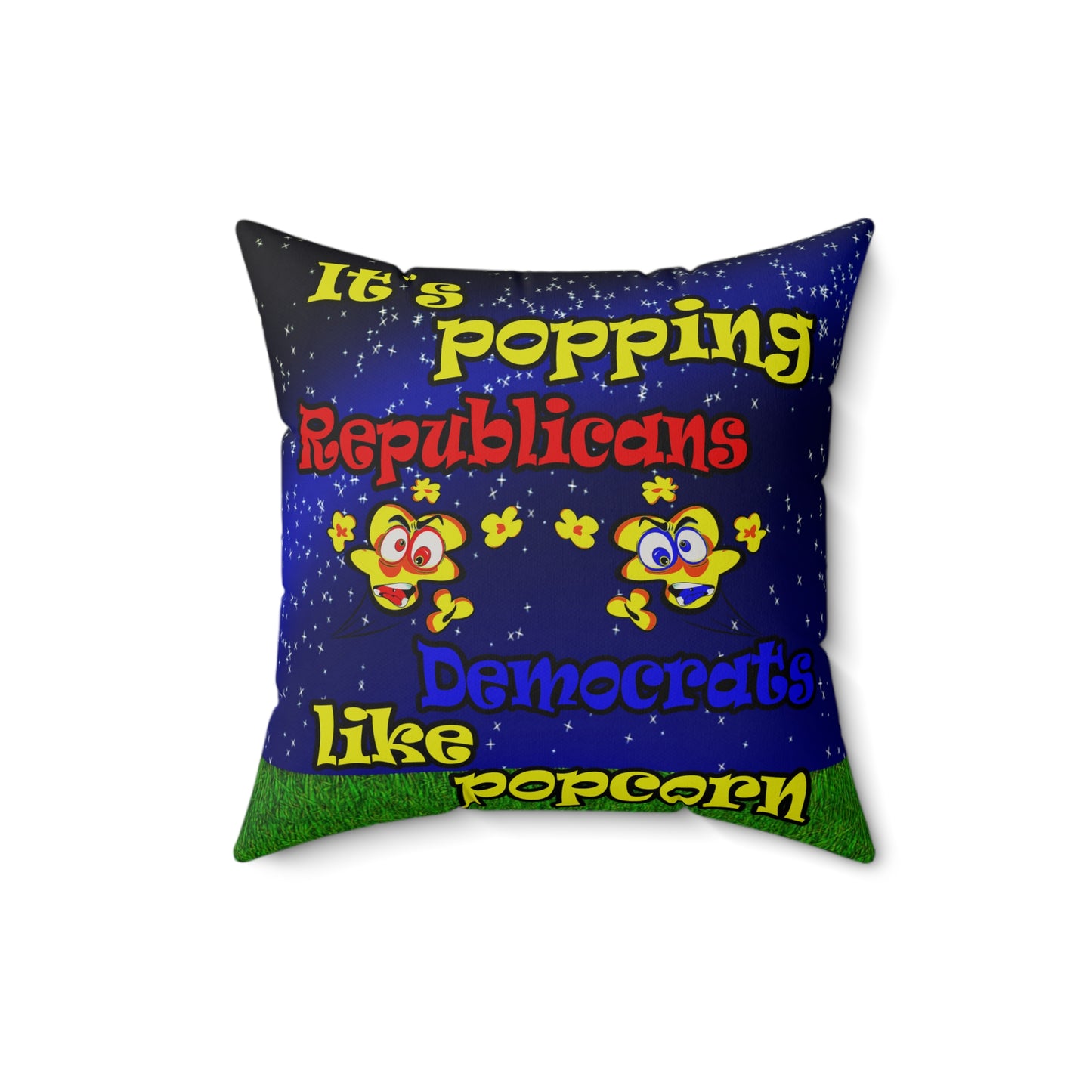 popping like popcorn - Faux Suede Square Pillow - ('snoops' background)