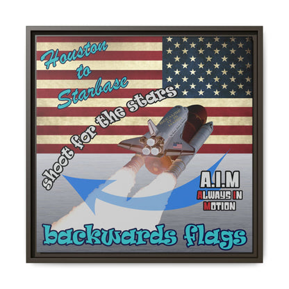 shoot for the stars - framed canvas art (brushed nickel)