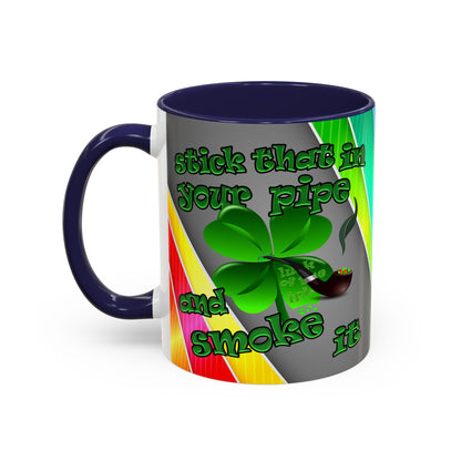 celtics logo - Accent Mug (rainbow split)
