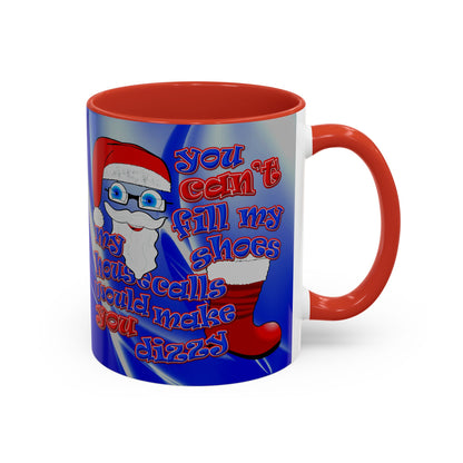 santa's shoes - Accent Mug (blue-white wave)