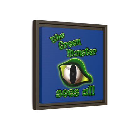 green monster - framed canvas art (dark blue)