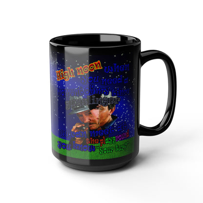 high noon - Black Mug ('snoops' background)