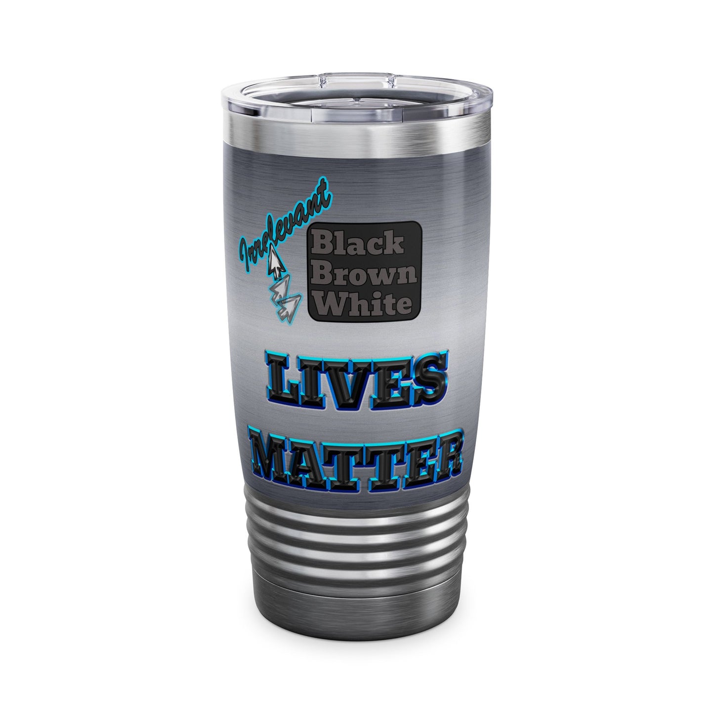irrelevant - Ringneck Tumbler, 20oz (brushed nickel)