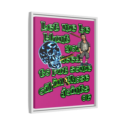 og - framed canvas art (pink)