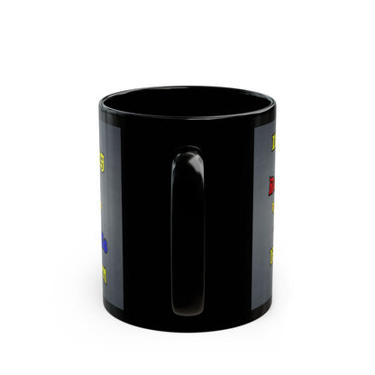 popping like popcorn - Black Mug (grey-light grey)