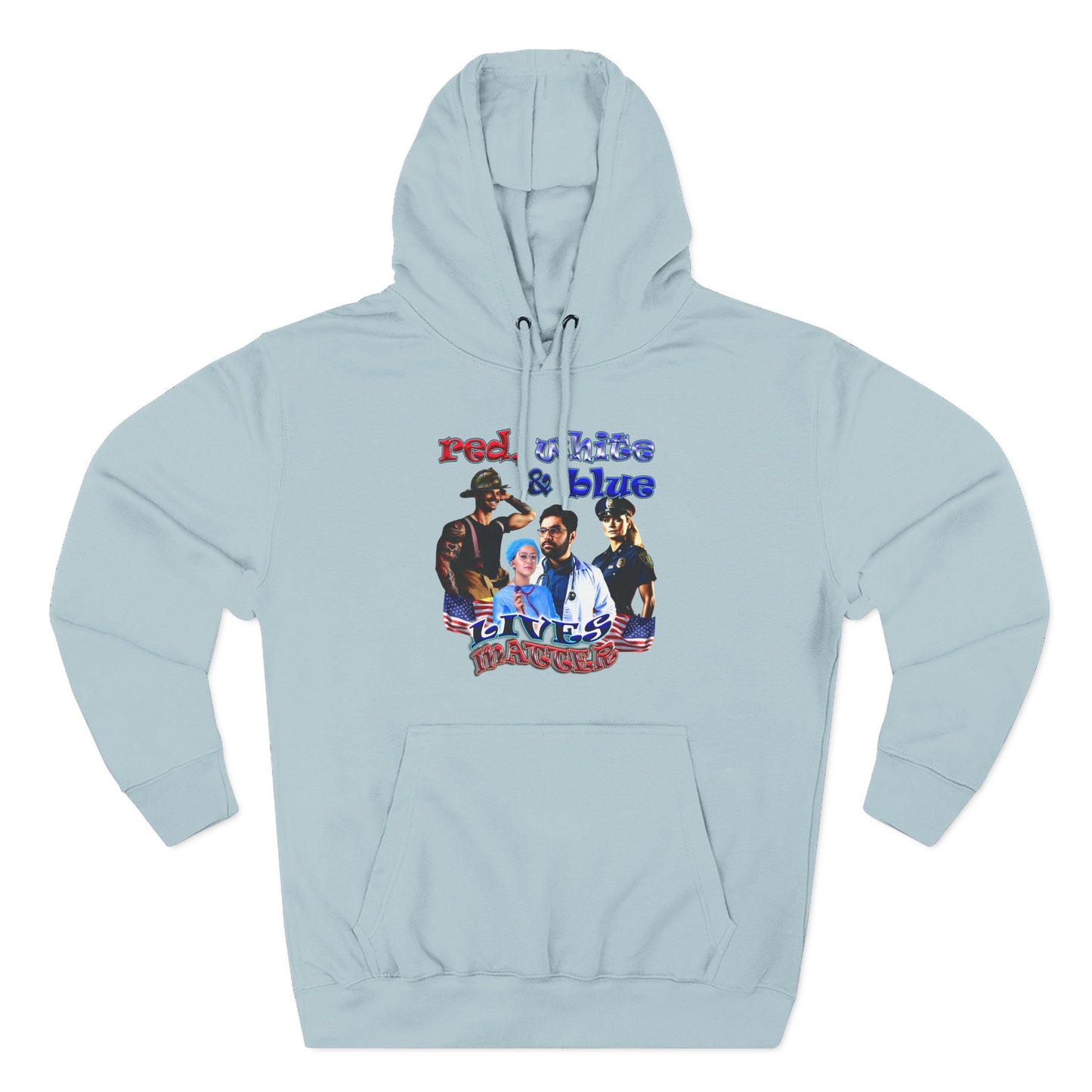 rw&b lives matter - Three-Panel Fleece Hoodie