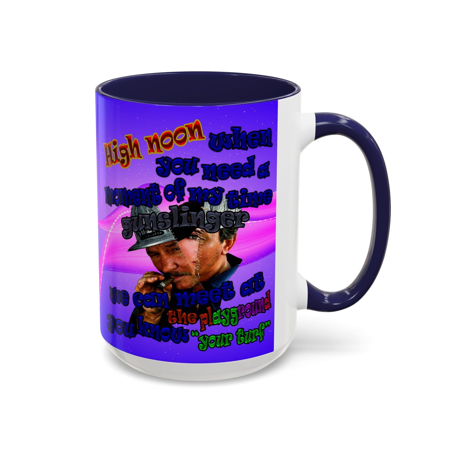 high noon - Accent Mug (purple-pink wave)