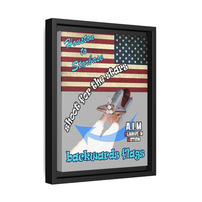 shoot for the stars - framed canvas art (light grey)