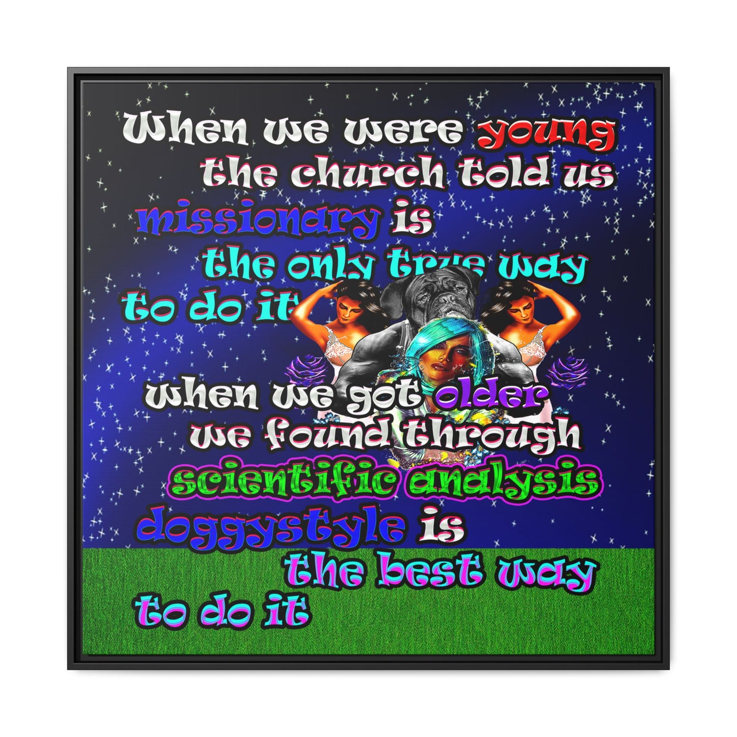 doggystyle - framed canvas art ('snoops' background)