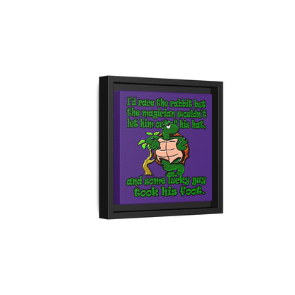 turtle race - framed canvas art (purple)