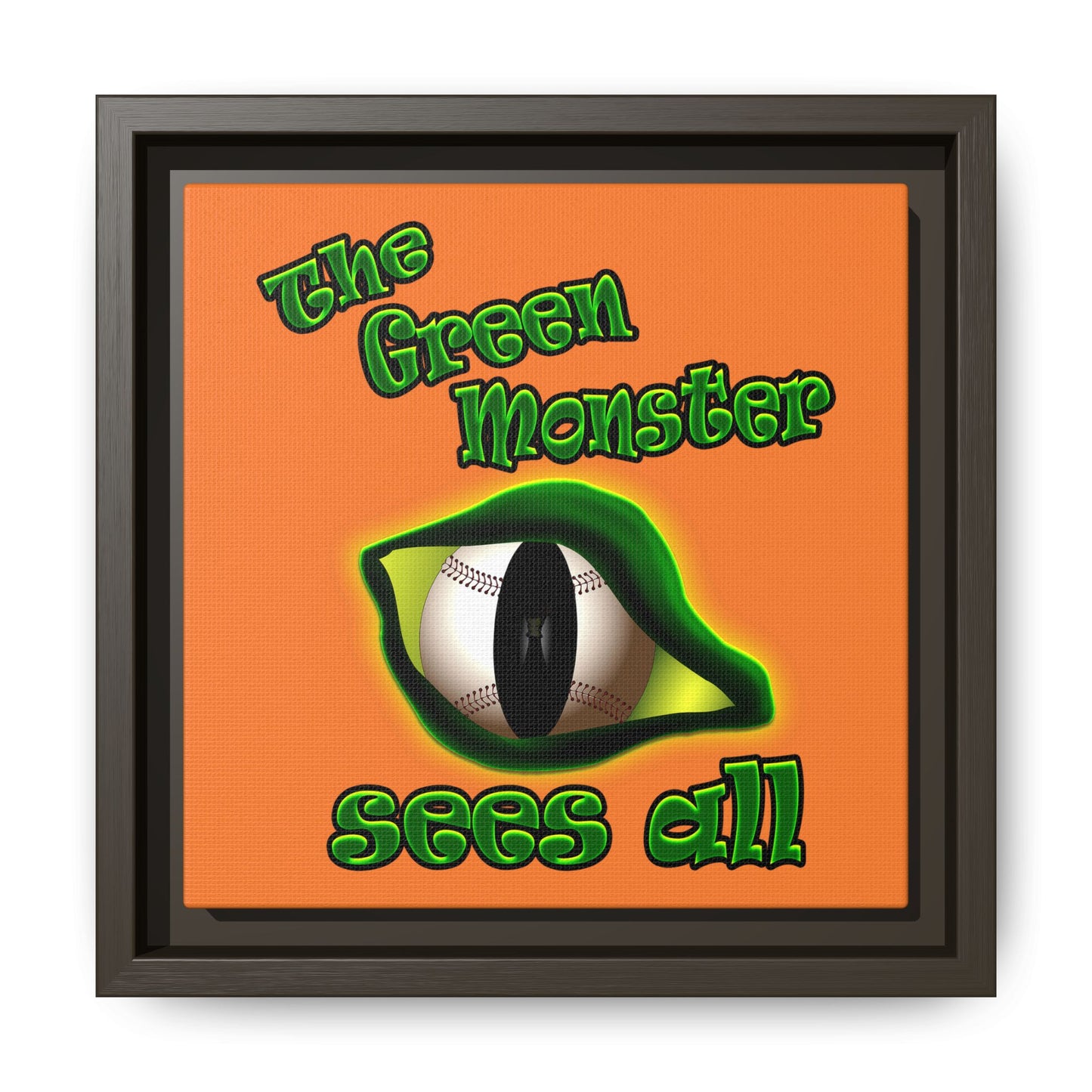 green monster - framed canvas art (crusta)