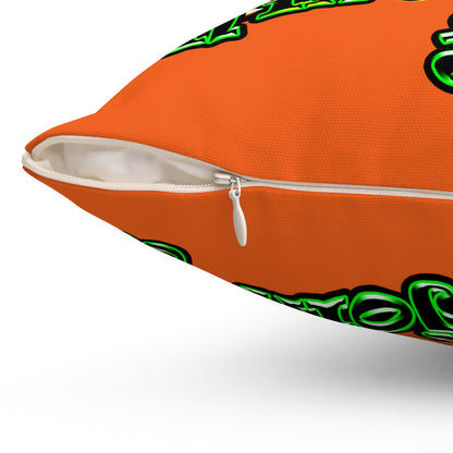 og - Spun Polyester Square Pillow - (orange)