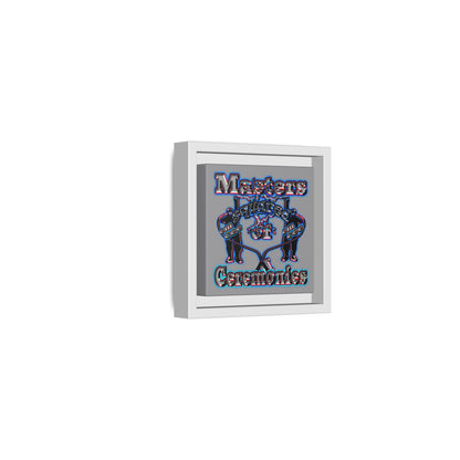 em cee squared - framed canvas art (grey)