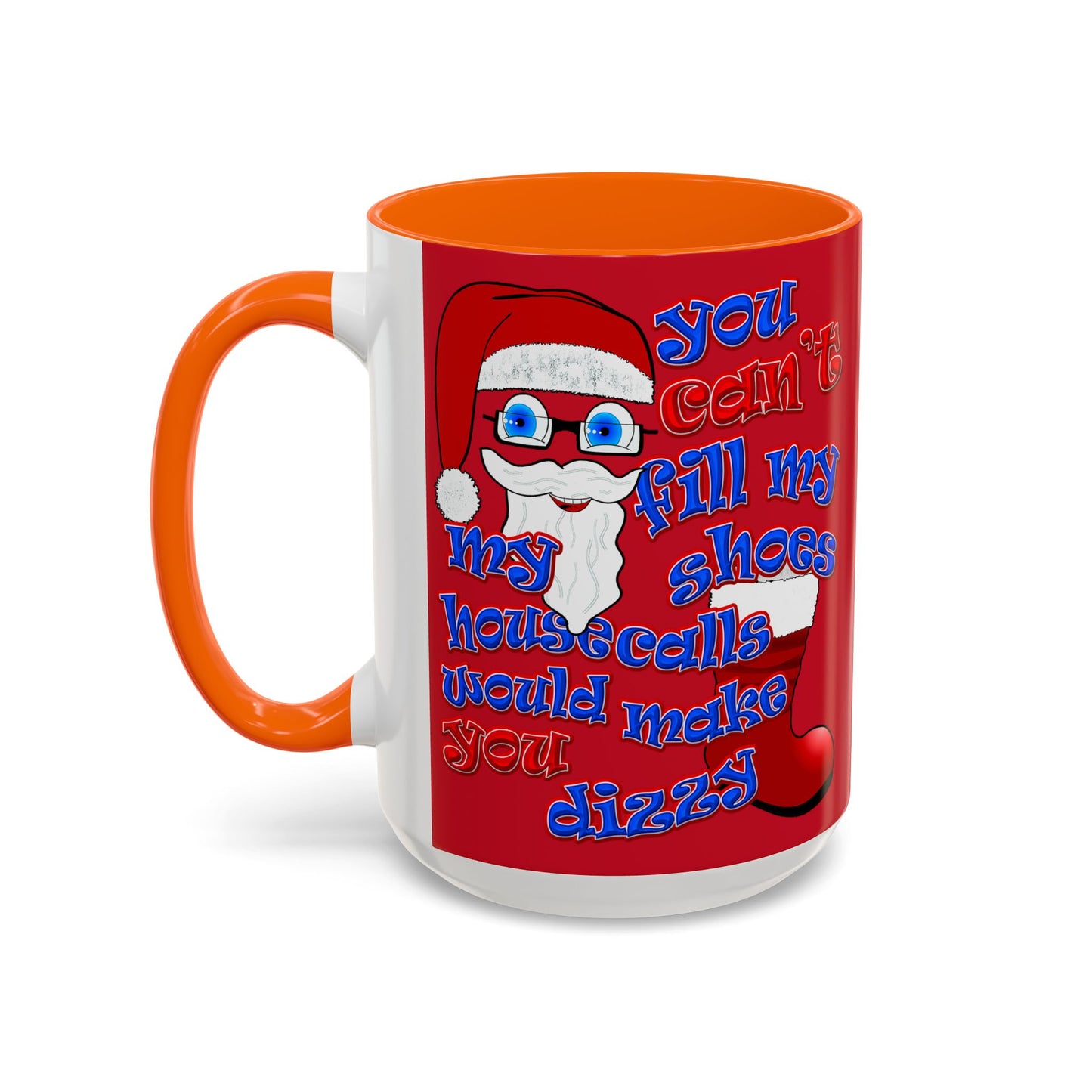 santa's shoes - Accent Mug (dark red)