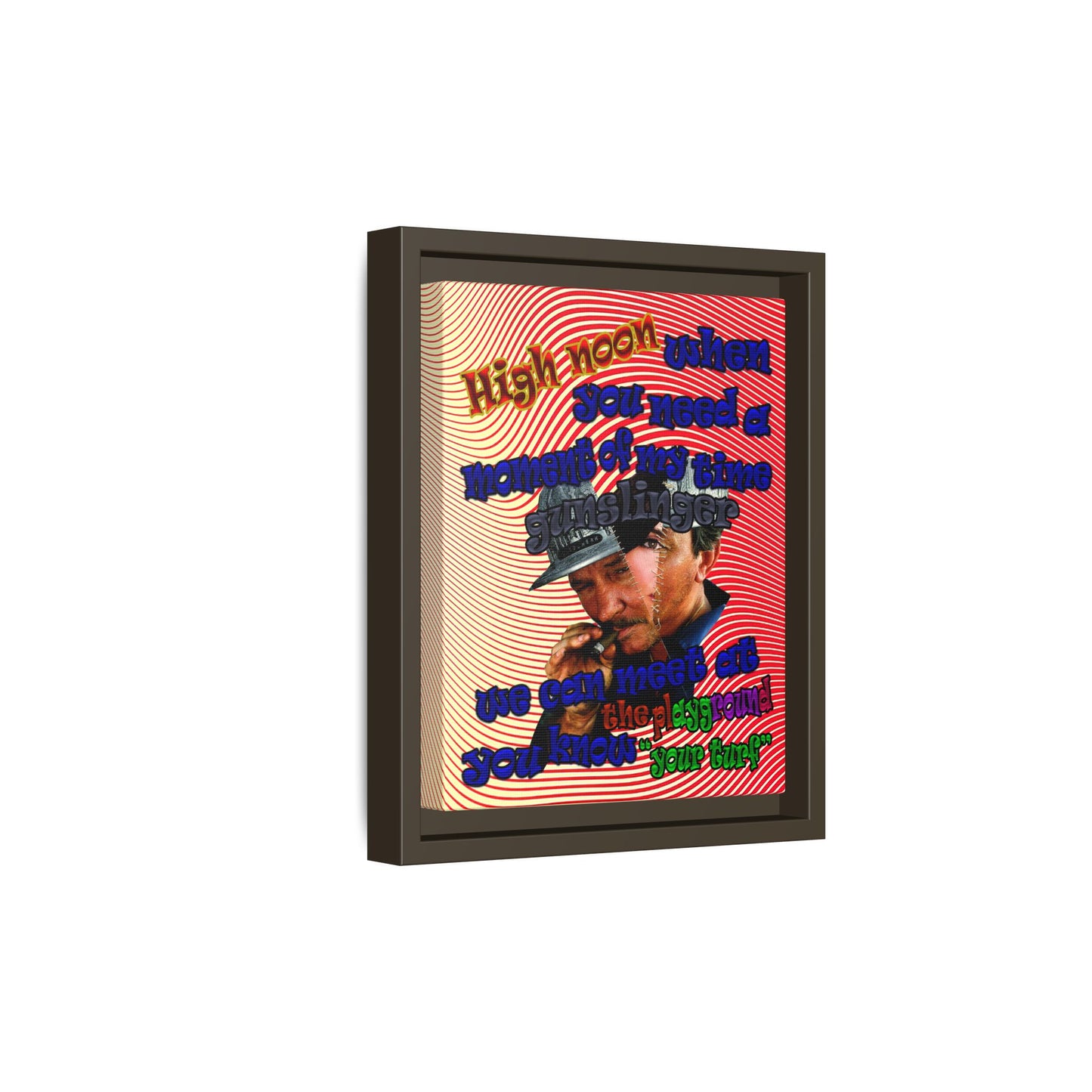 high noon - framed canvas art (yellow-orange wave)