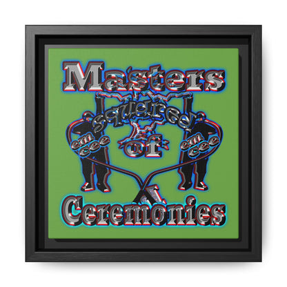 em cee squared - framed canvas art (green)