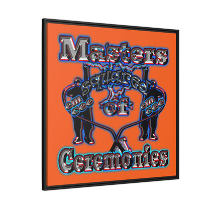 em cee squared - framed canvas art (orange)