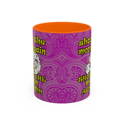 shoot the moon again - Accent Mug (pink swirl)