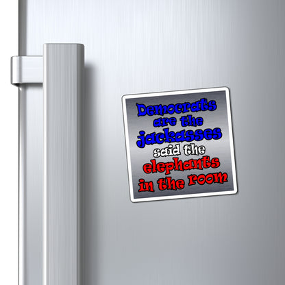 donkeys and elephants - Magnets - (brushed nickel)
