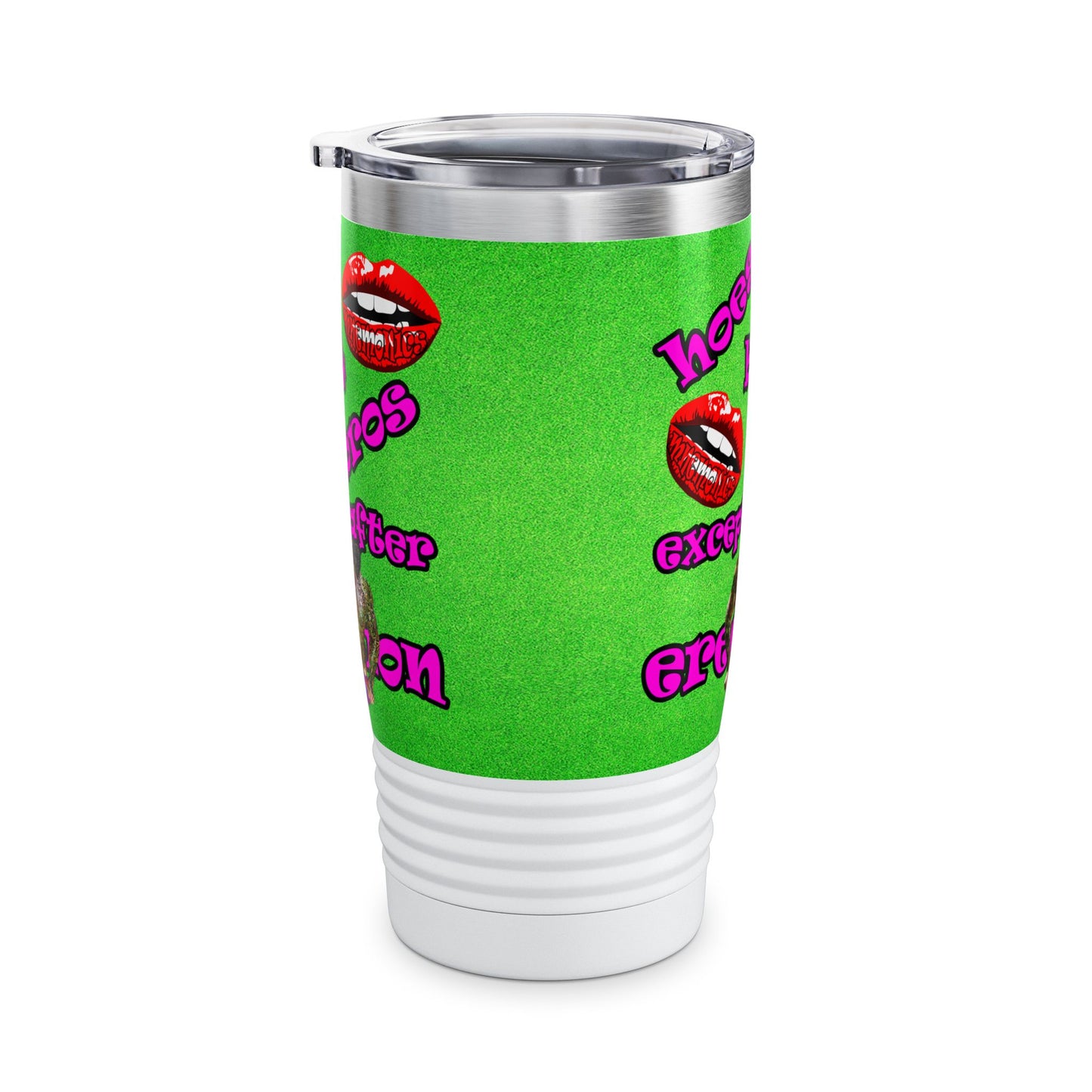 hoes b4 bros - Ringneck Tumbler, 20oz (green turf)