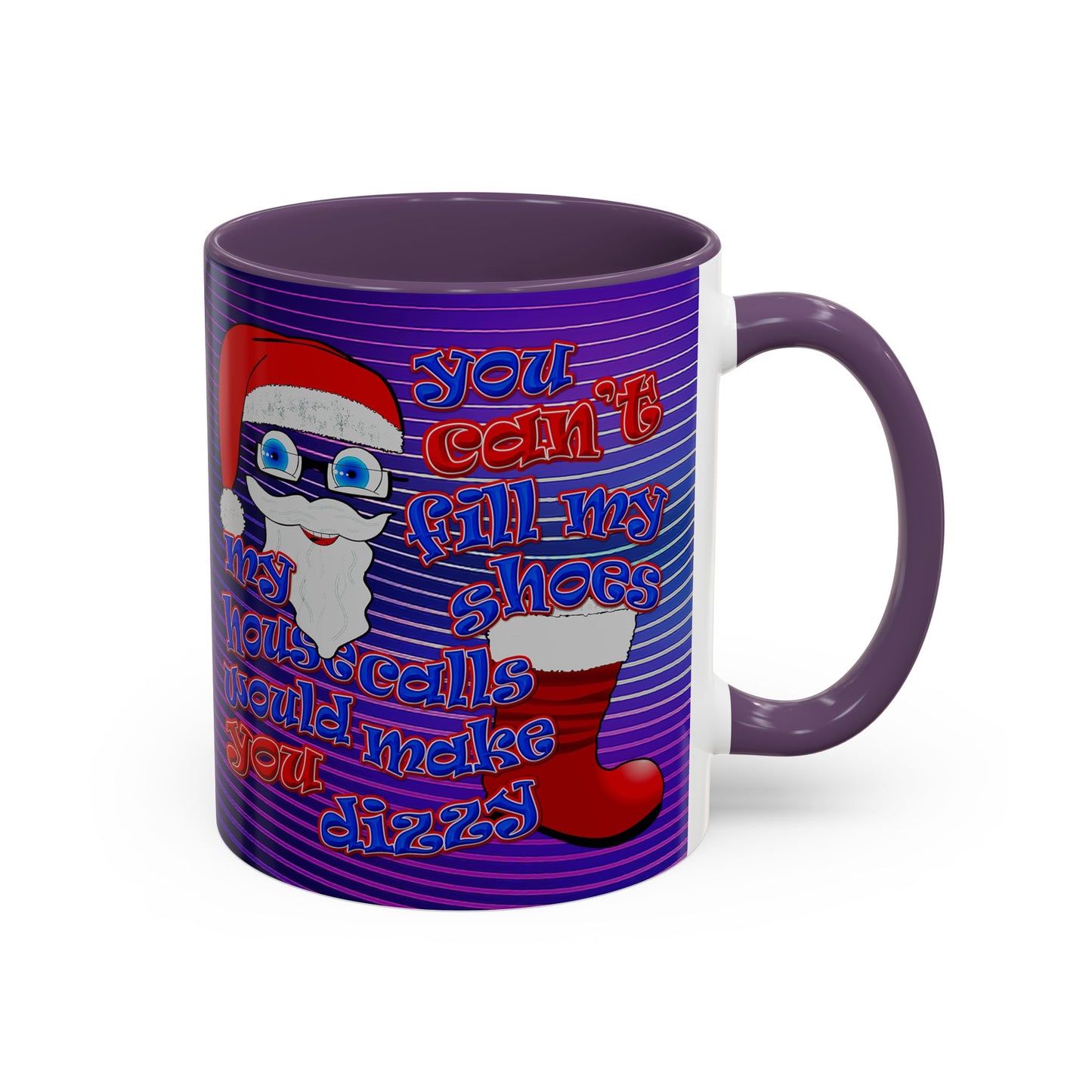santa's shoes - Accent Mug (purple wave)